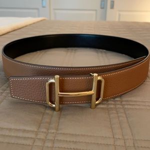 Hermes Reversible Belt - 43” Long